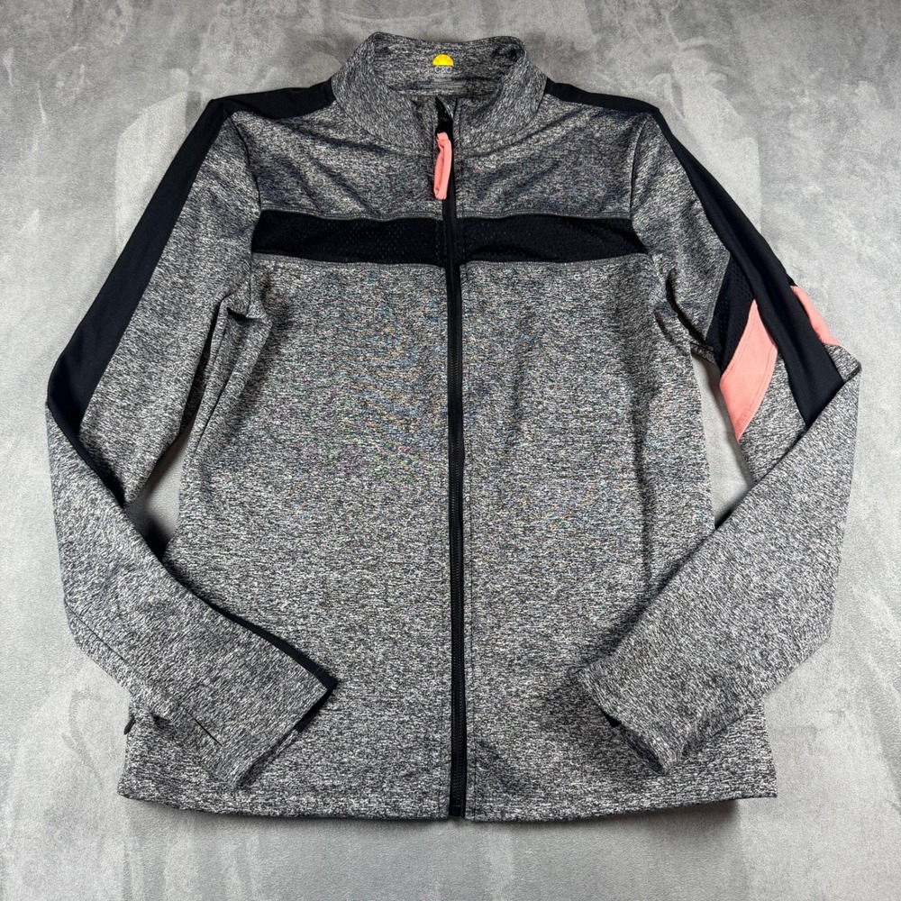 C&C‎ California Women's Medium Full-Zip Gray Space-Dye Activewear Jacket